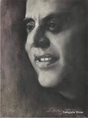 Portrait painting by Swagata Bose